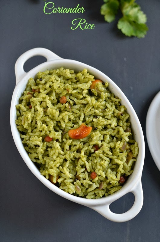 Coriander Rice/Kothamalli sadam Nalini'sKitchen